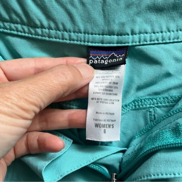 Patagonia Capris Teal Women's Pants Sz 8 - Picture 6 of 10